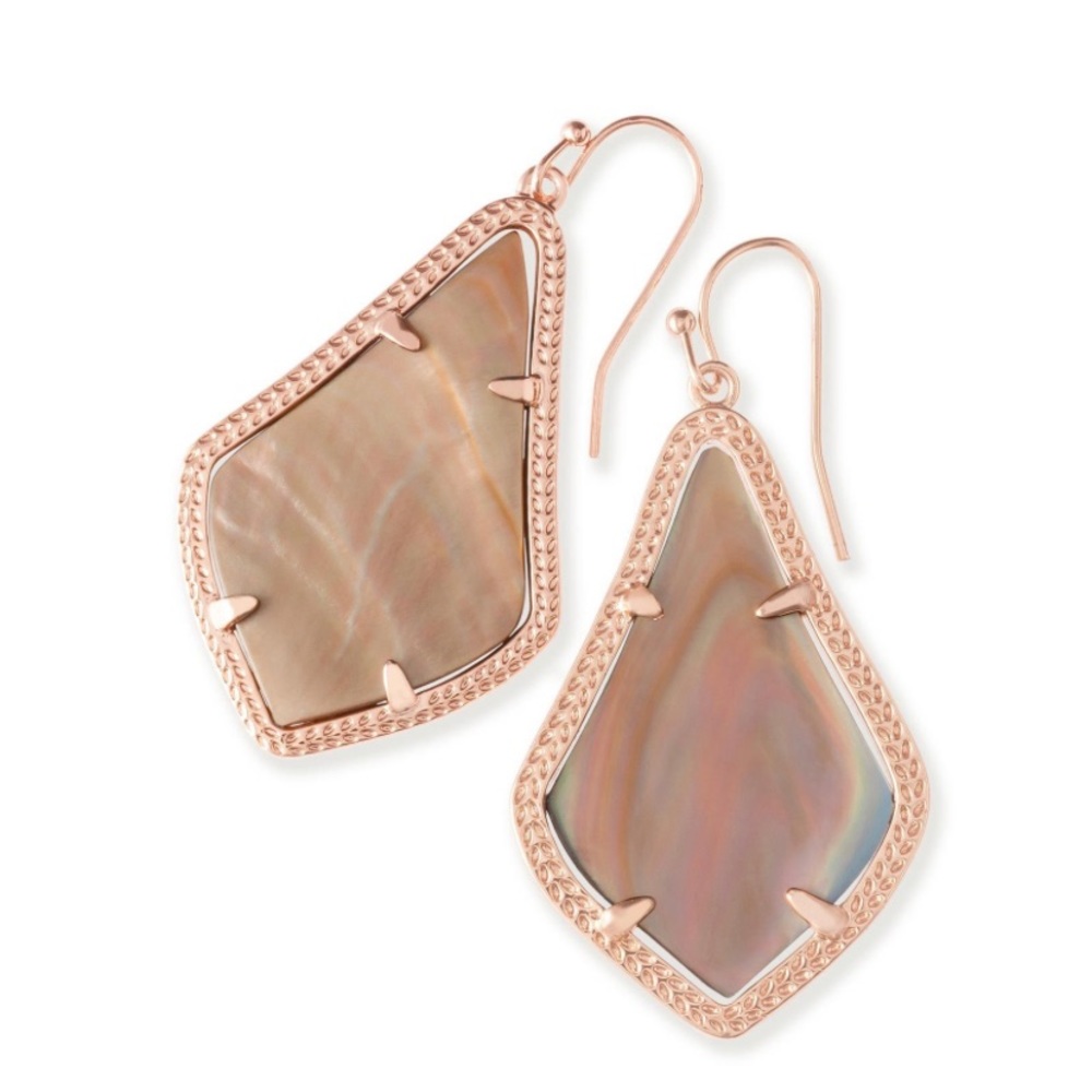 Kendra Scott Alex Earrings Rose Gold Pearl